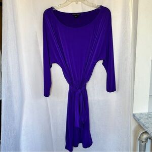 Victorias Secret Faux Wrap Mini Dress Purple Dolman Sleeve Stretchy Y2K